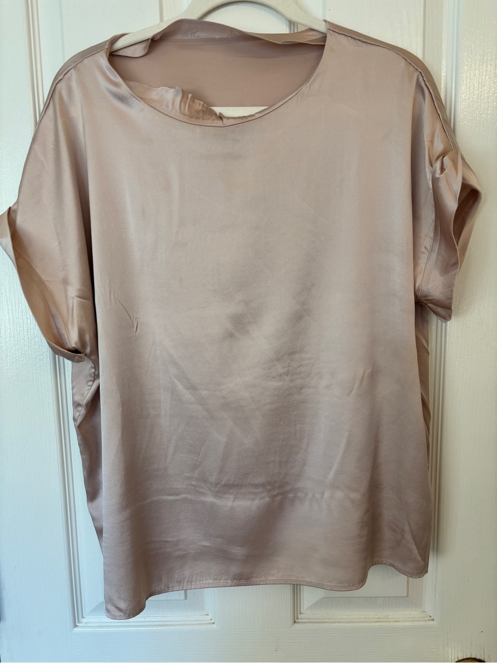 Lily Silk Pink Silk blend classic pullover blouse ~ Women’s XL ~